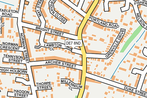 DE7 8ND map - OS OpenMap – Local (Ordnance Survey)