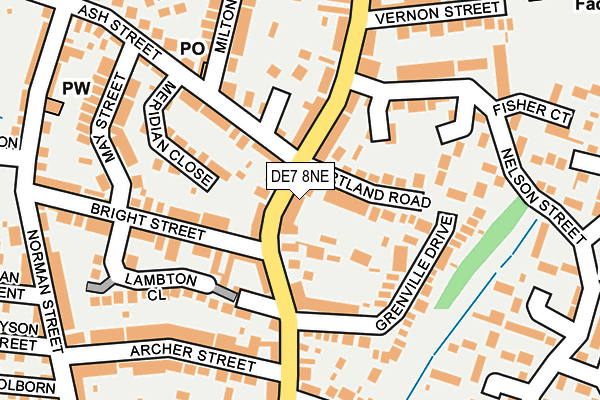 DE7 8NE map - OS OpenMap – Local (Ordnance Survey)