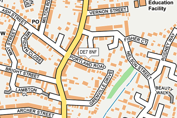 DE7 8NF map - OS OpenMap – Local (Ordnance Survey)