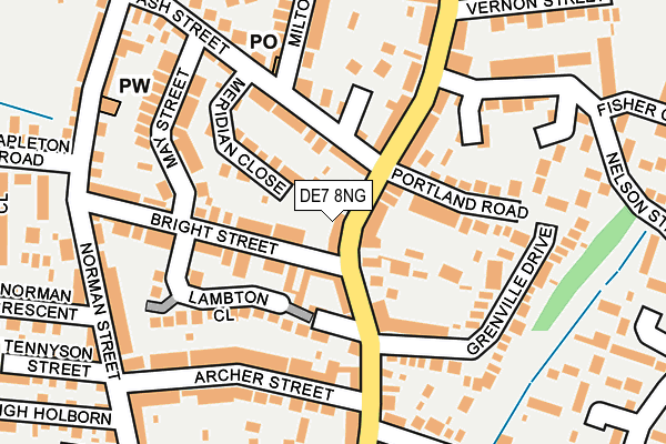 DE7 8NG map - OS OpenMap – Local (Ordnance Survey)
