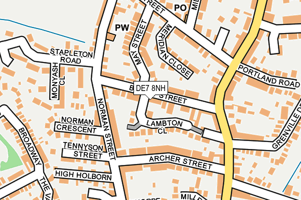 DE7 8NH map - OS OpenMap – Local (Ordnance Survey)