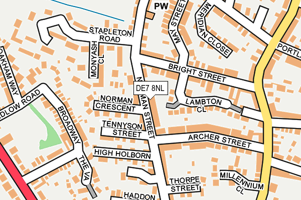 DE7 8NL map - OS OpenMap – Local (Ordnance Survey)