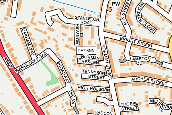 DE7 8NN map - OS OpenMap – Local (Ordnance Survey)
