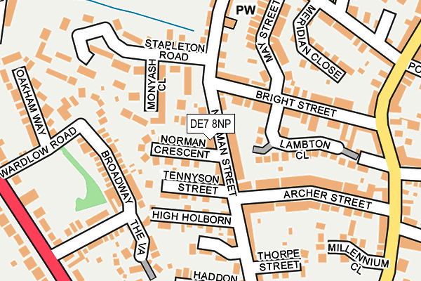 DE7 8NP map - OS OpenMap – Local (Ordnance Survey)