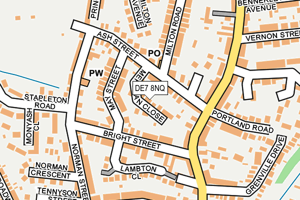 DE7 8NQ map - OS OpenMap – Local (Ordnance Survey)