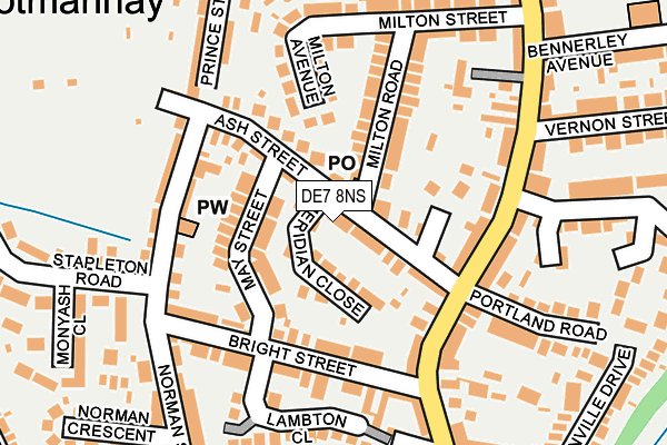 DE7 8NS map - OS OpenMap – Local (Ordnance Survey)