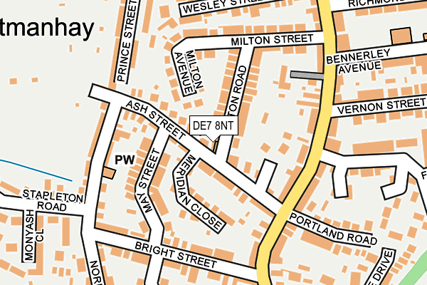 DE7 8NT map - OS OpenMap – Local (Ordnance Survey)