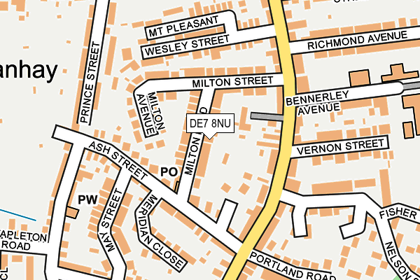 DE7 8NU map - OS OpenMap – Local (Ordnance Survey)
