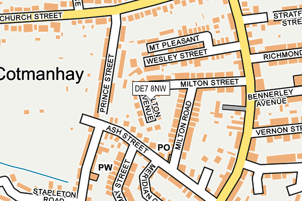 DE7 8NW map - OS OpenMap – Local (Ordnance Survey)