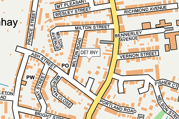 DE7 8NY map - OS OpenMap – Local (Ordnance Survey)