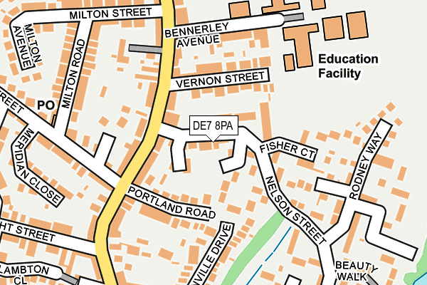DE7 8PA map - OS OpenMap – Local (Ordnance Survey)