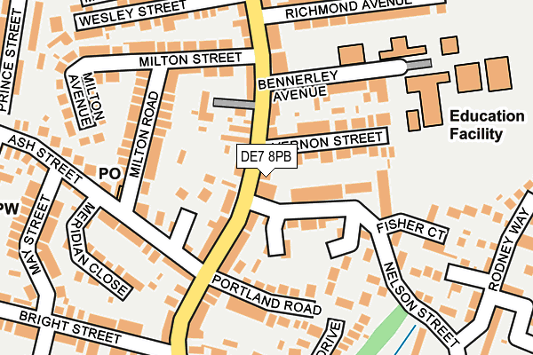 DE7 8PB map - OS OpenMap – Local (Ordnance Survey)