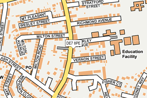 DE7 8PE map - OS OpenMap – Local (Ordnance Survey)