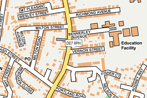 DE7 8PH map - OS OpenMap – Local (Ordnance Survey)