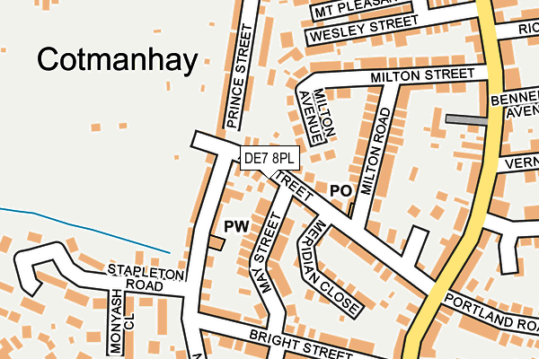 DE7 8PL map - OS OpenMap – Local (Ordnance Survey)
