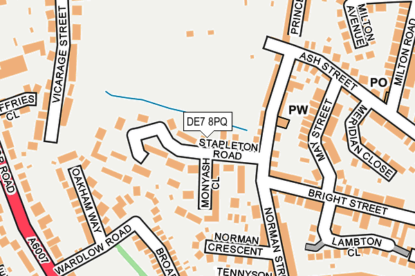 DE7 8PQ map - OS OpenMap – Local (Ordnance Survey)