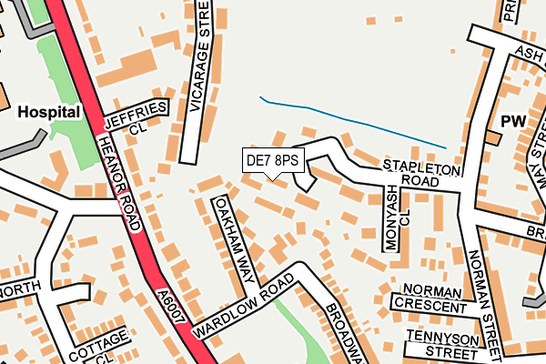 DE7 8PS map - OS OpenMap – Local (Ordnance Survey)