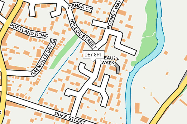 DE7 8PT map - OS OpenMap – Local (Ordnance Survey)