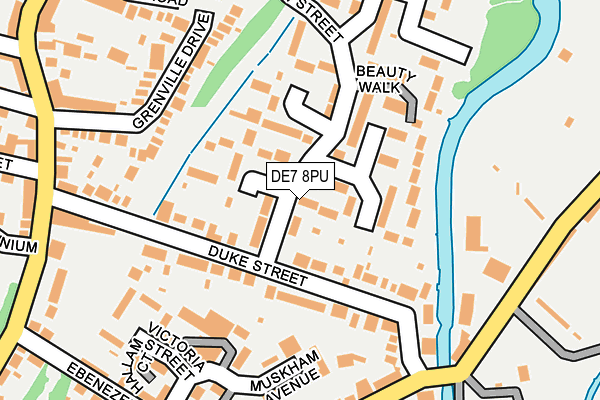 DE7 8PU map - OS OpenMap – Local (Ordnance Survey)