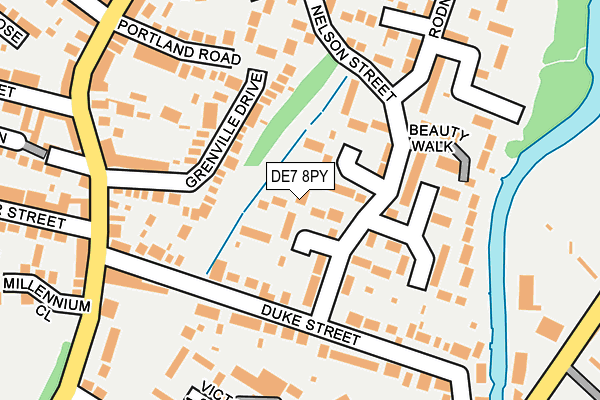 DE7 8PY map - OS OpenMap – Local (Ordnance Survey)