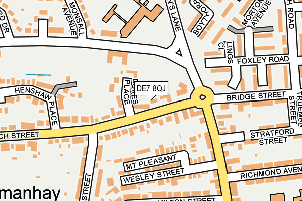 DE7 8QJ map - OS OpenMap – Local (Ordnance Survey)