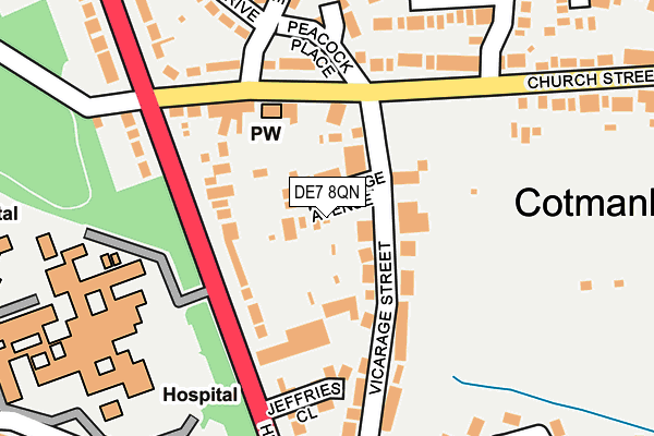 DE7 8QN map - OS OpenMap – Local (Ordnance Survey)