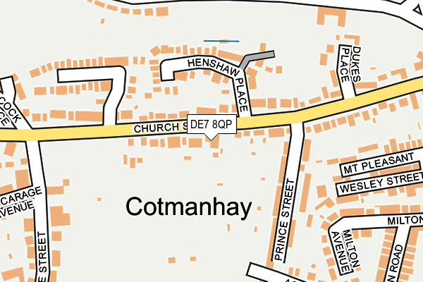DE7 8QP map - OS OpenMap – Local (Ordnance Survey)