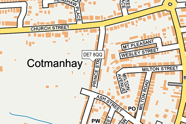 DE7 8QQ map - OS OpenMap – Local (Ordnance Survey)
