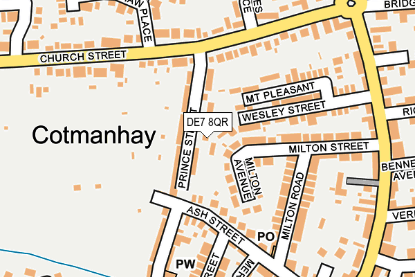 DE7 8QR map - OS OpenMap – Local (Ordnance Survey)