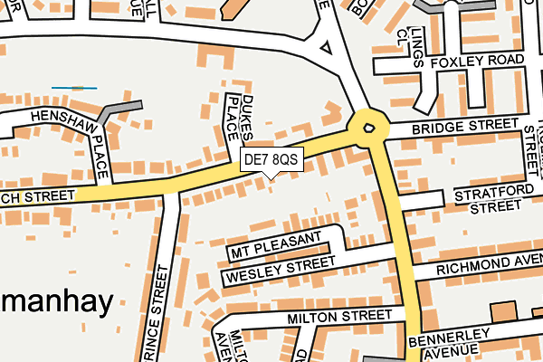 DE7 8QS map - OS OpenMap – Local (Ordnance Survey)