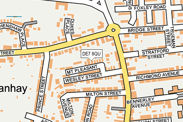 DE7 8QU map - OS OpenMap – Local (Ordnance Survey)