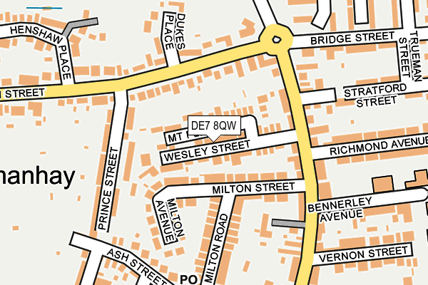 DE7 8QW map - OS OpenMap – Local (Ordnance Survey)