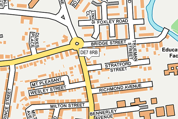 DE7 8RB map - OS OpenMap – Local (Ordnance Survey)