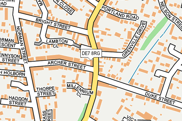 DE7 8RG map - OS OpenMap – Local (Ordnance Survey)