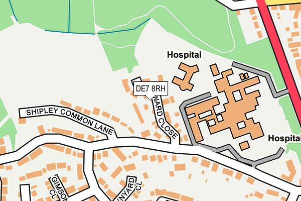 DE7 8RH map - OS OpenMap – Local (Ordnance Survey)