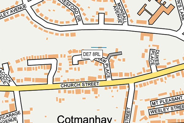 DE7 8RL map - OS OpenMap – Local (Ordnance Survey)