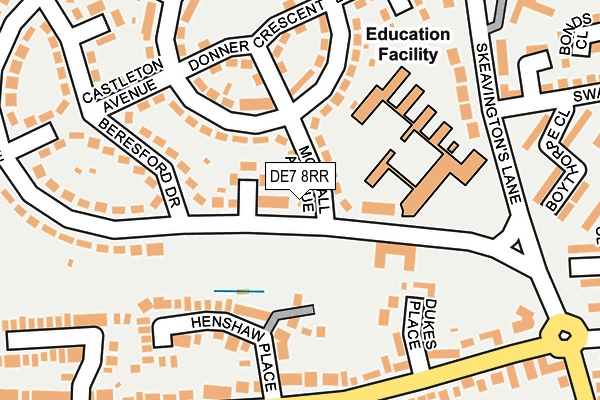 DE7 8RR map - OS OpenMap – Local (Ordnance Survey)