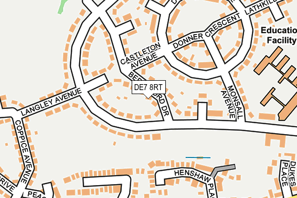 DE7 8RT map - OS OpenMap – Local (Ordnance Survey)