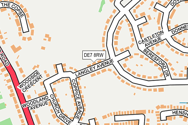 DE7 8RW map - OS OpenMap – Local (Ordnance Survey)