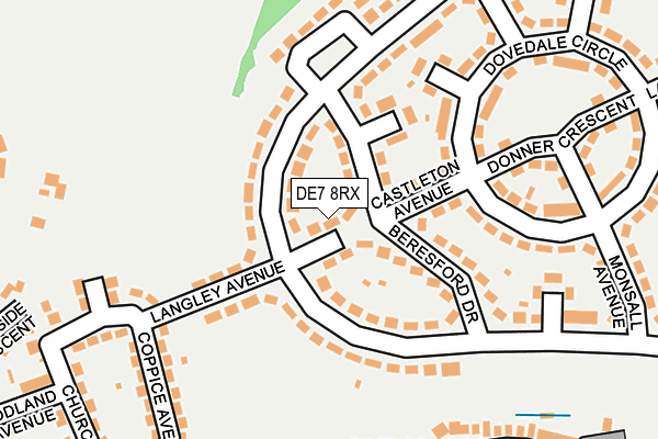 DE7 8RX map - OS OpenMap – Local (Ordnance Survey)