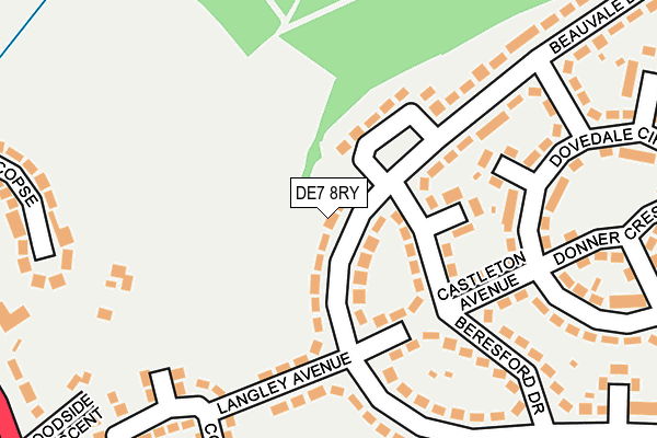 DE7 8RY map - OS OpenMap – Local (Ordnance Survey)
