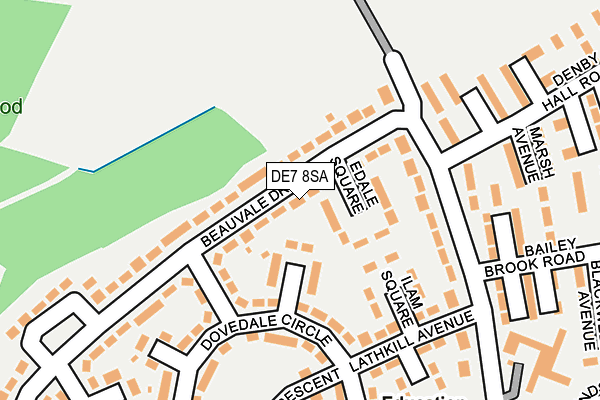 DE7 8SA map - OS OpenMap – Local (Ordnance Survey)