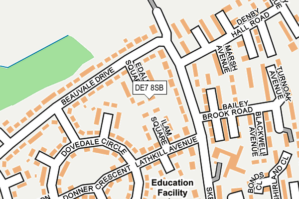 DE7 8SB map - OS OpenMap – Local (Ordnance Survey)