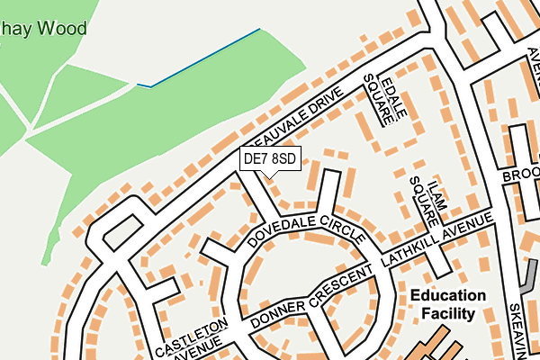 DE7 8SD map - OS OpenMap – Local (Ordnance Survey)