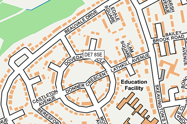 DE7 8SE map - OS OpenMap – Local (Ordnance Survey)