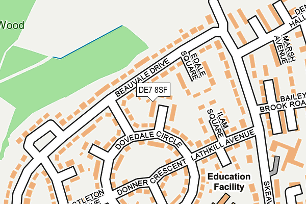 DE7 8SF map - OS OpenMap – Local (Ordnance Survey)