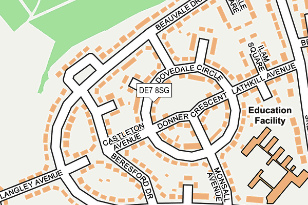 DE7 8SG map - OS OpenMap – Local (Ordnance Survey)