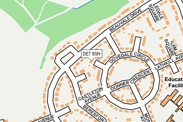 DE7 8SH map - OS OpenMap – Local (Ordnance Survey)