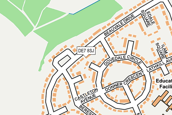 DE7 8SJ map - OS OpenMap – Local (Ordnance Survey)