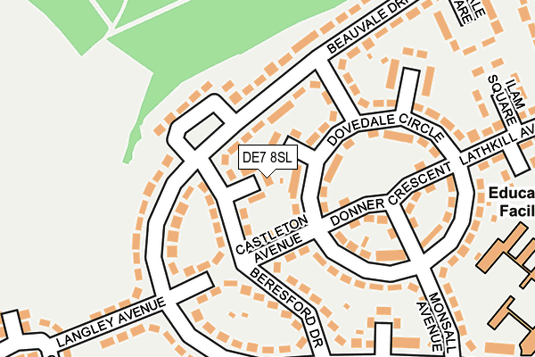 DE7 8SL map - OS OpenMap – Local (Ordnance Survey)